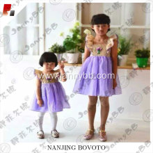 kids smocking flower wholesale party dress